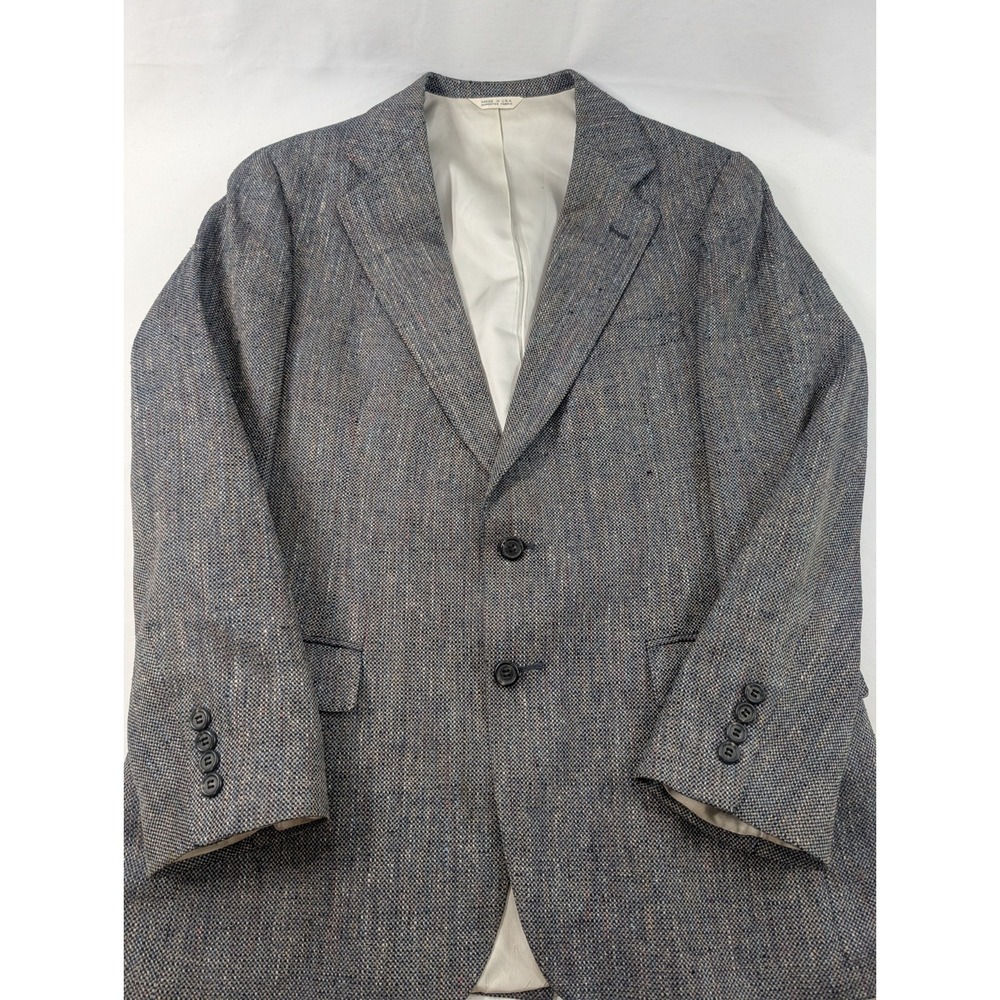 Vintage Polo University Blazer Sports Jacket USA Made Burlap Confetti 40R 42" - Picture 3 of 12